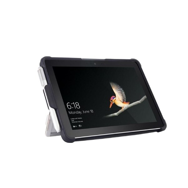 NVS Tutor Shockproof/Drop Proof Stand/Holder For For Microsoft Surface Go Silver