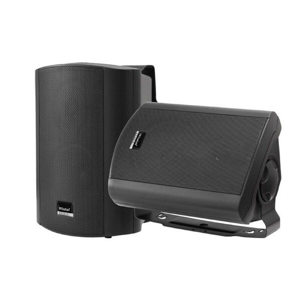 Wintal STUDIO5B 5" Wall Mountable Outdoor/Indoor Surround Speakers 80W Black