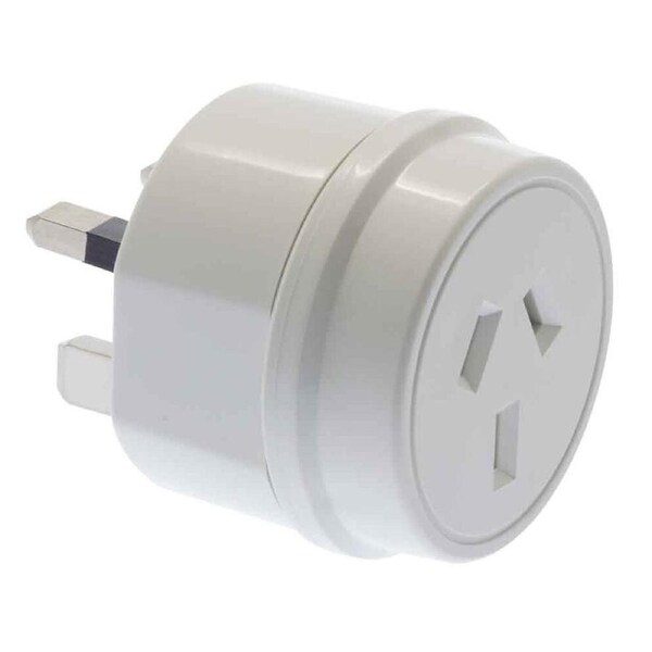 Moki Travel Adaptor AUS/NZ to UK Adapter Power Plug Charger Outlet Socket White