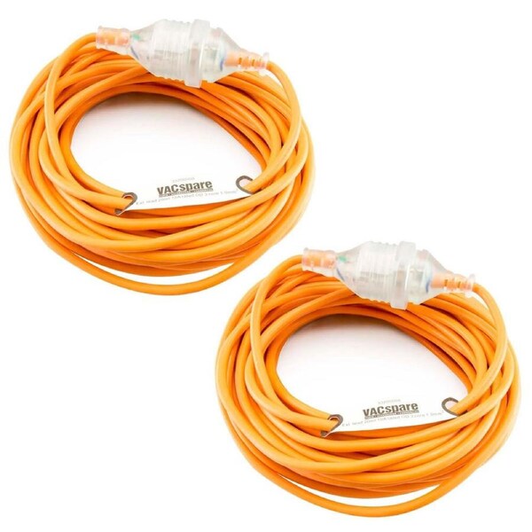 2x Vacspare 20m Core Extension Plug 3 Core 10AMP for Hako/PV12/PV15 Vacuum OR