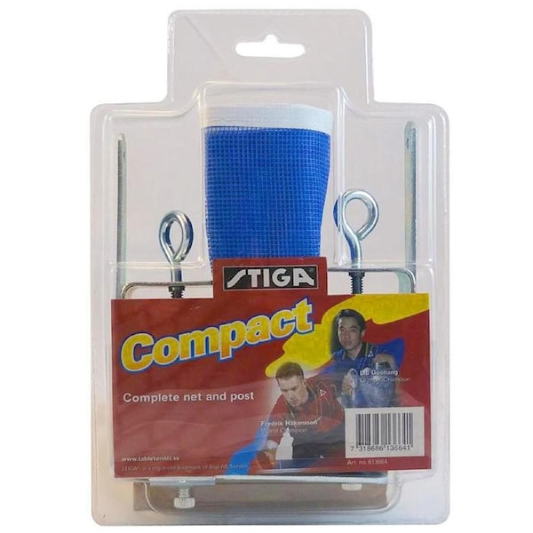 Stiga Compact Net & Post w/ Screws On f/ Table Tennis/Ping Pong Game Table Set