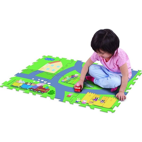 Peppa Pig 28" x 19" Megamat Playmat/Playset w/ 1 Assorted Vehicle Kids 3y+ Toy