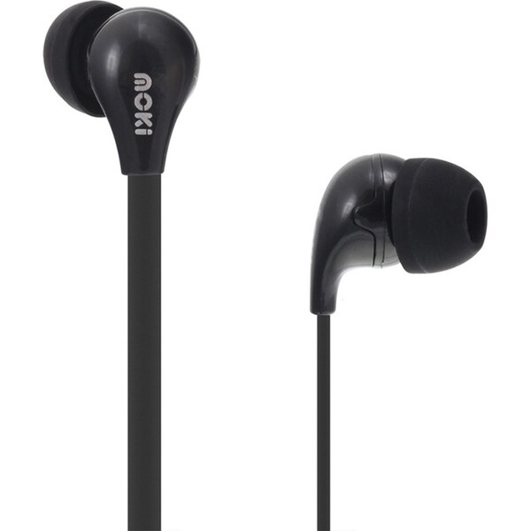 Moki 45 Comfort Buds In-Ear Earphones 3.5mm Jack for FM Radio/iPad/Laptop Black