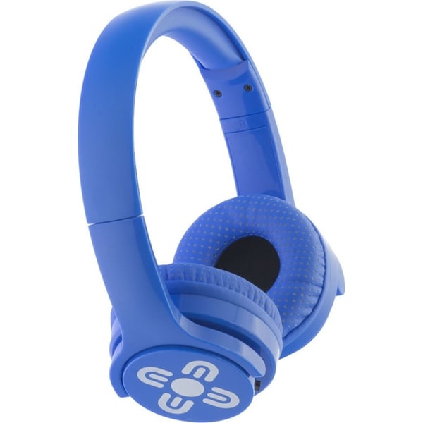Moki Brites Wireless Bluetooth Adjustable Headphones Over-Ear Headset w/Mic/Blue