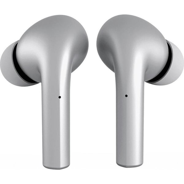 MokiPods True Wireless Earbuds Bluetooth In Ear earphones/Pods w/Mic Silver