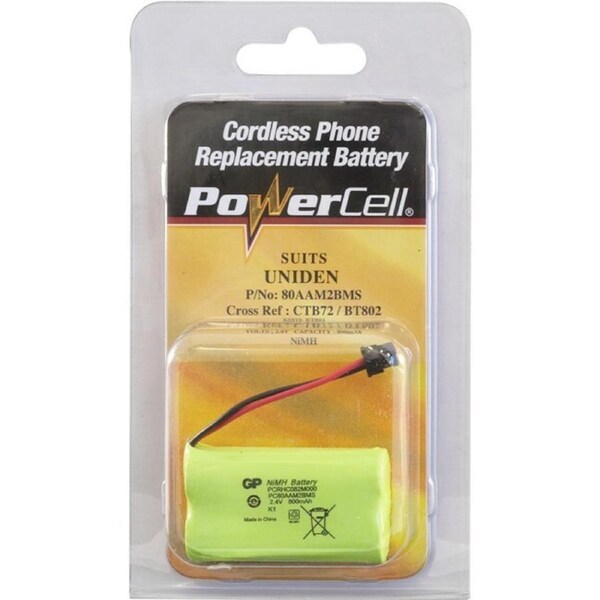 Power Cell CTB72 2.4V 800mAh NiMH MS Type Cordless Phone Battery for Uniden