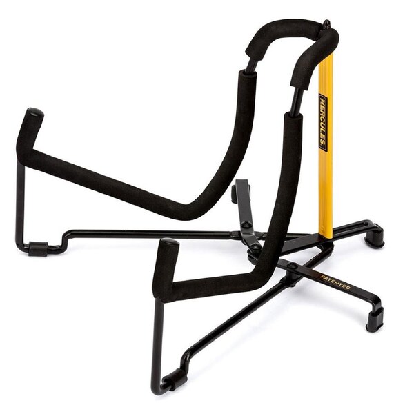 Hercules Travlite Acoustic Guitar/Vihuela Foldable Stand/Floor Rack Holder Black