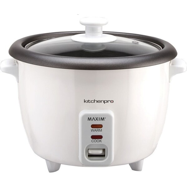 Maxim Kitchen Pro 1.8L/10 Cup Electric Rice Cooker/Cooking Non-Stick Pan White