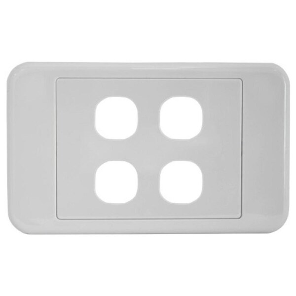 4 Gang Wall Plate Light Switch Wallplate Cover Mech Insert Clipsal Style