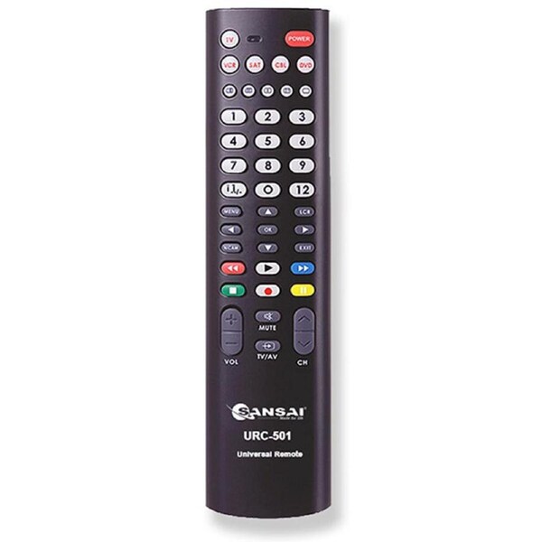 Sansai 5in1 Universal TV Remote Replacement for Television/VCR/SAT/DVD Assorted