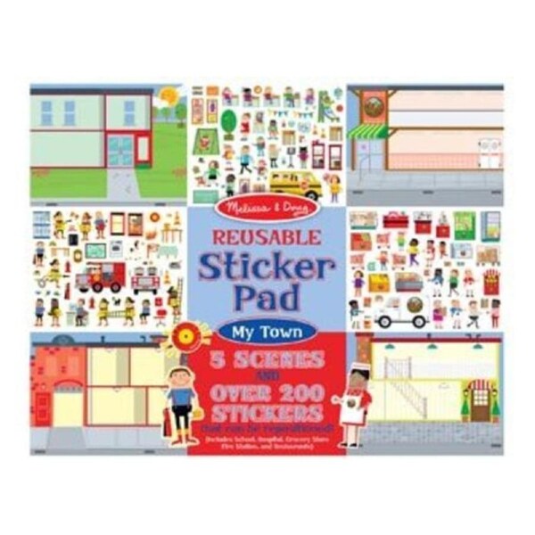 Melissa & Doug Reusable Sticker Pad - My Town