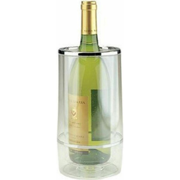 Transparent Wine Cooler Double Wall Acrylic Bottle/Drink Cool Champagne/Ice