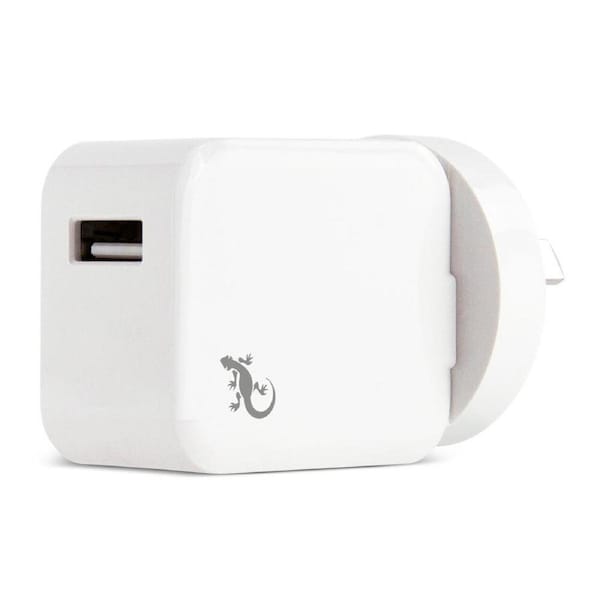 Gecko 2.4A USB Port Rapid Charge Wall Charger Adapter Plug for iPhone/Android WH