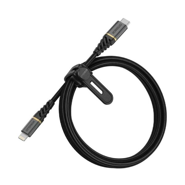 OtterBox 1m Lightning MFI-Certified to USB-C Fast Charging Cable For iPhone BLK