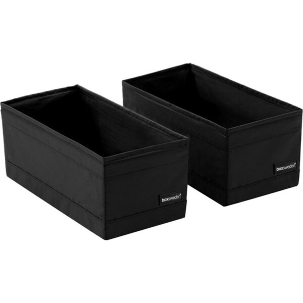 2pc Kloset by Boxsweden Collapsible 28cm Rectangle Storage Cubes Organiser BLK