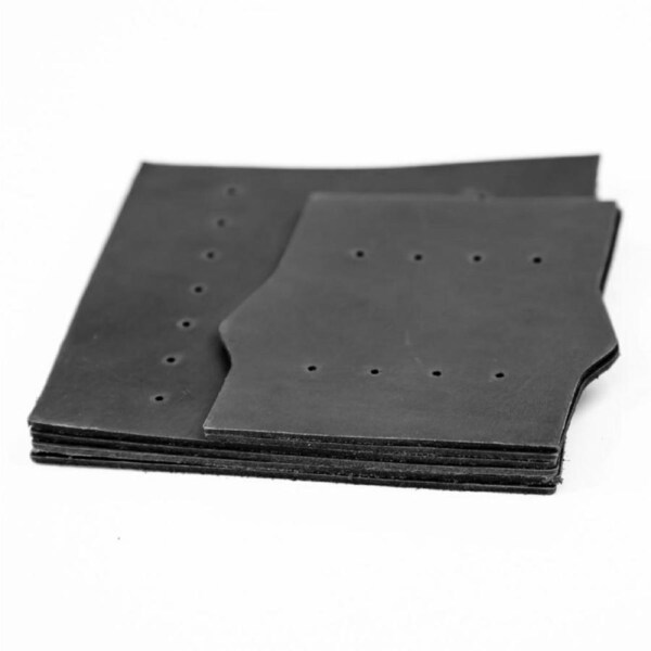 Pool Snooker Billiard Table Flat Pocket Leathers Set of 6 Black