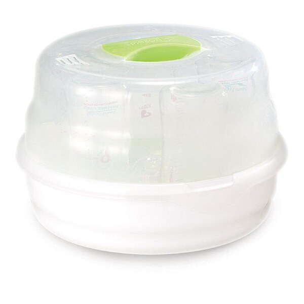 Pigeon Microwave Steam Steriliser Baby Feeding Bottle Disinfectant Cleaner Clear
