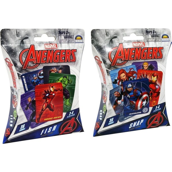 2x 36pc Avengers Snap/Fish Playing Deck Card Educational Games/Toys Kids 3y+