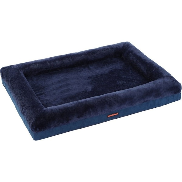 Paws & Claws 103x76cm Winston Orthopaedic Foam Walled Pet/Dog Bed Large Navy
