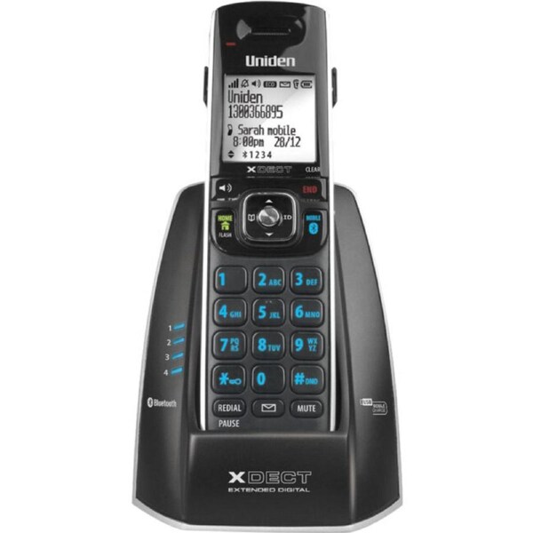 Uniden XDECT8315 XDECT Bluetooth/WiFi Extended Digital Cordless Phone Black