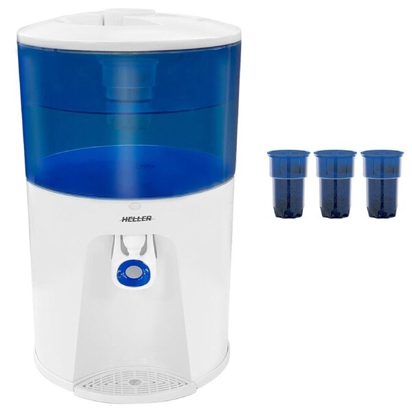 Heller 8.5L Bench Top Water Filter Cooler/Chiller/Cold + 3 Filter Replacements