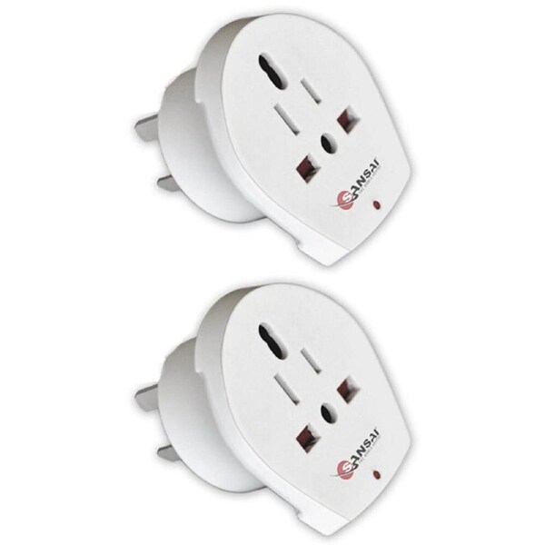 2x Sansai Universal Travel Power Adapter Outlet UK US EU Sockets to AU/NZ Plug