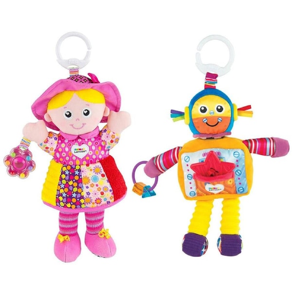 2pc Lamaze Doll My Friend Emily/Mitchell Moonwalker Baby Toy for Stroller/Bag