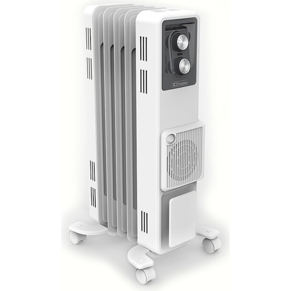 Dimplex 1500W Oil Portable Column Heater/Heating w/Turbo Fan/Thermostat WHT