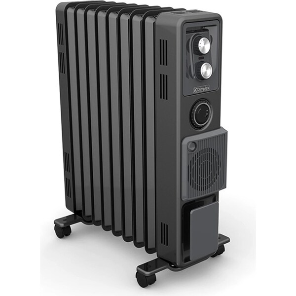Dimplex 2400W Oil Free Portable Column Heater/Heating w/Timer & Turbo Fan Black