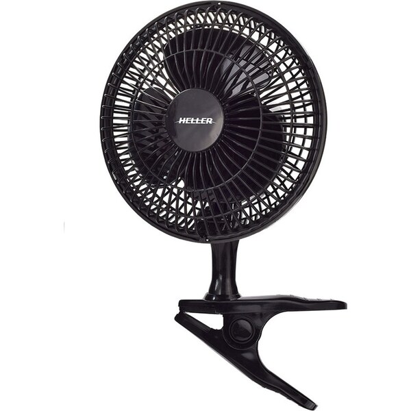 Heller 15cm Desk/Personal/Clip Fan/Tilt/Air Cooling/Cooler Black