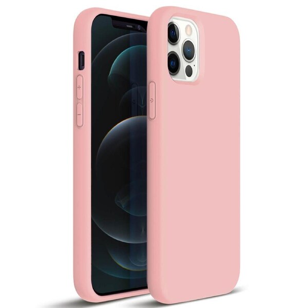 ZUSLAB iPhone 12 Pro Max Case Nano Silicone Shockproof Rubber Bumper Cover for Apple (2020) - Pink