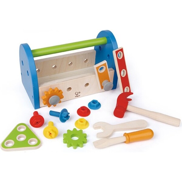 17pc Hape Fix-It Tool Box Kids/Children Pretend Construction Kit 3y+ Wooden Toy