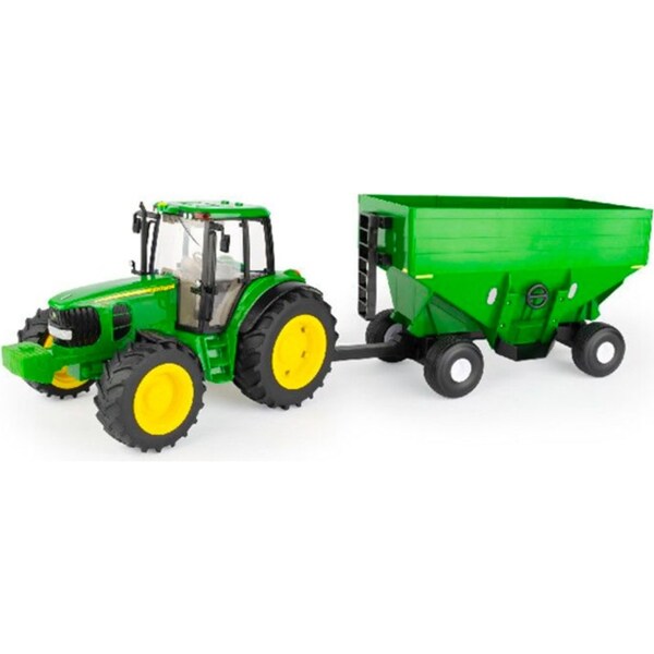 John Deere 1:16 7430 Big Farm Tractor w/Gravity Wagon Kids/Light/Sound Toy 3+