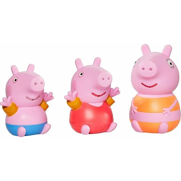 3PK Tomy Peppa Pig Squirters Water Baby Bath Time Water Spraying Toy 18m+ Asst.