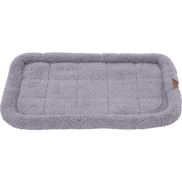 Paws & Claws Sherpa Crate/Carrier Cushion/Mattress Pet Dog 75x45cm Medium GRY