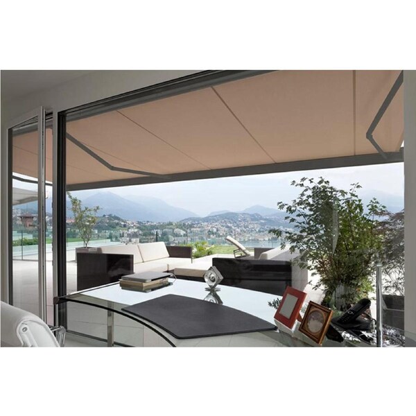 Advaning Classic 8x7' 2.43mx2.13m Electric Acrylic Retractable Awning Canvas Umber