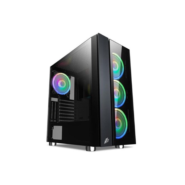 1st Player Black Sir B7-E ATX PC Gaming Case w/ 4x M2 RGB Cooling Fans