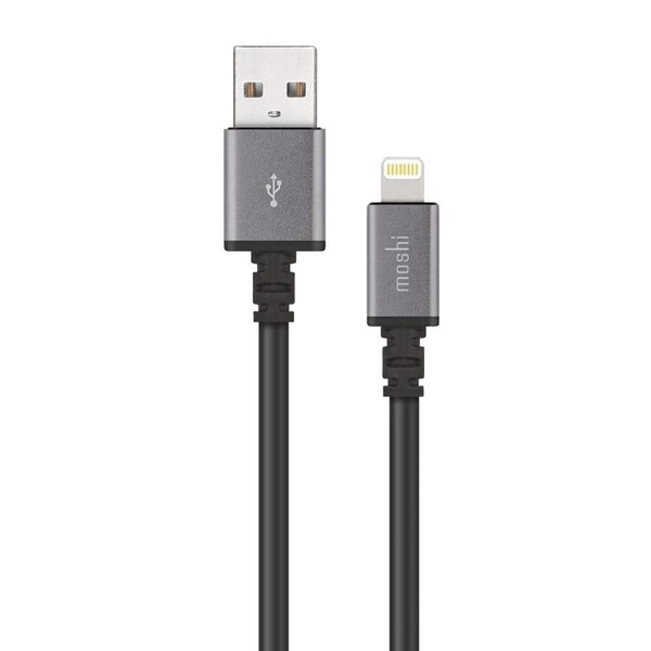 Moshi 3M USB To Lightning MFI-Certified for iPhone Charging Cable for iPhone BLK
