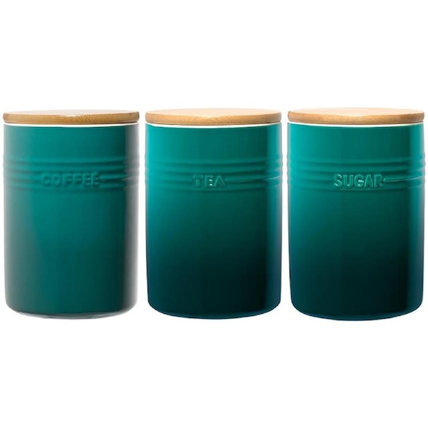 Baccarat Le Connoisseur Canister Set of 3 - Teal
