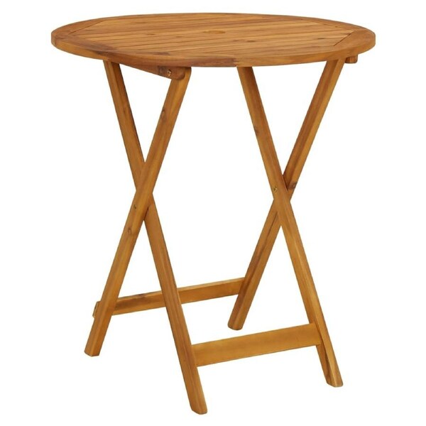 Folding Garden Table 70 cm Solid Acacia Wood vidaXL