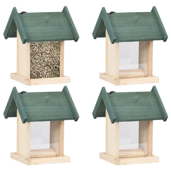 Bird Feeders 4 pcs Firwood vidaXL