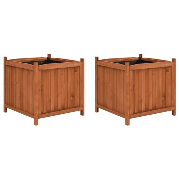 Raised Beds 2 pcs 50x50x50 cm Firwood vidaXL