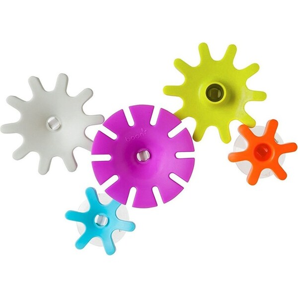 Boon 5pc Cogs Building Gears Bath Time Floating/Suction Toys for Baby/Kids Play