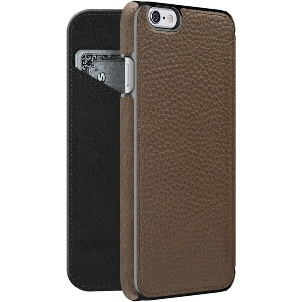Adopted Leather Folio Wallet Case - iPhone 6 & 6S - Color: Sumatra/Gunmetal