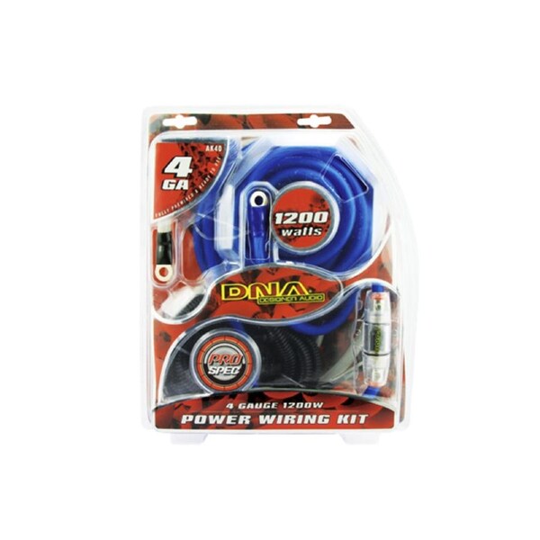 DNA AK40 4-Gauge 1200W Amplifier Power Wiring Kit