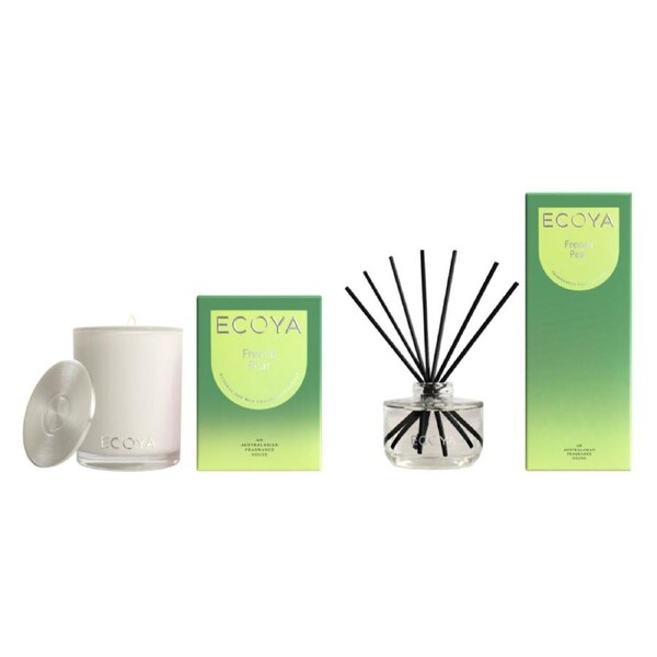 Ecoya French Pear Madison Candle and Diffuser Set