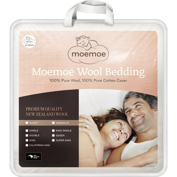 Moemoe 100% New Zealand Wool Duvet Inner - Warm Weight Queen