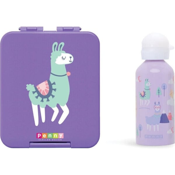 Penny Scallan Mini Bento Box & Drink Bottle - Loopy Llama
