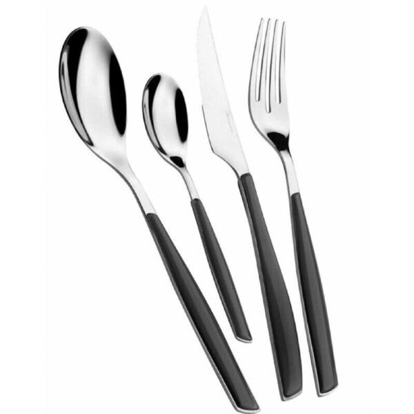 Bugatti Glamour 24pc Cutlery Set - Smoky Black