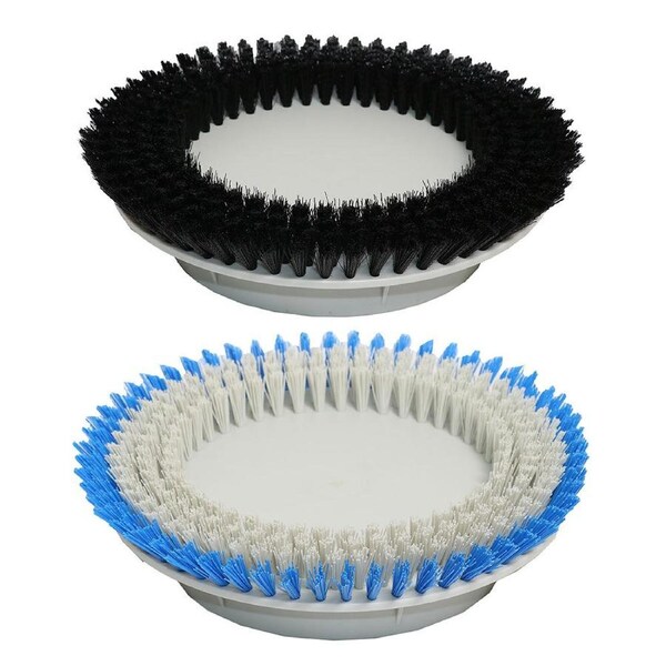 2pc Cleanstar 15" Soft/Hard Brush Replacement for Orbital Floor Polisher/Cleaner